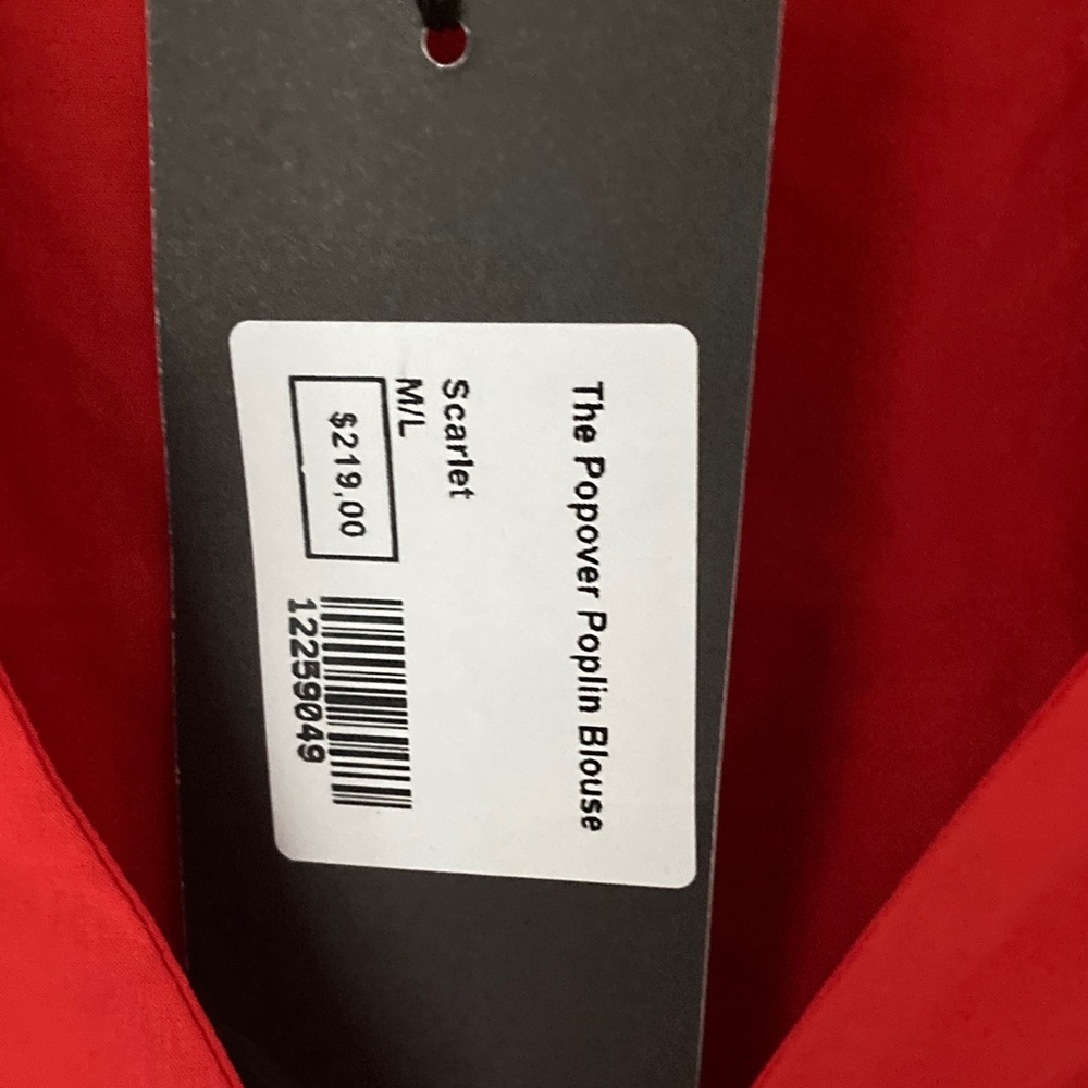 Scarlet Popover Poplin Blouse Ruti NWT - Picture 8 of 8
